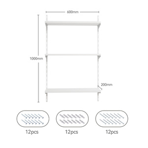 Bộ kệ kim loại treo tường để sắp xếp đồ dùng văn phòng tại nhà, giá để đồ tự lắp ráp cho hệ thống kệ tường mô đun - Product Image 3