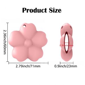 Soporte de silicona personalizado con LOGO, estilo flor de cerezo, para lápiz labial y brillo labial, colgante de llavero para lápiz labial y perfume - Product Image 2