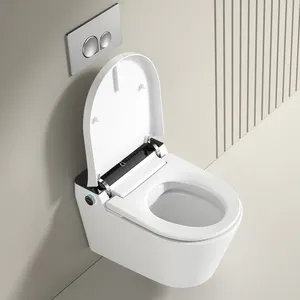 Chinese Ceramic Wall Hung Toilet Intelligent Wall Hung Smart Toilet Automatic Wc