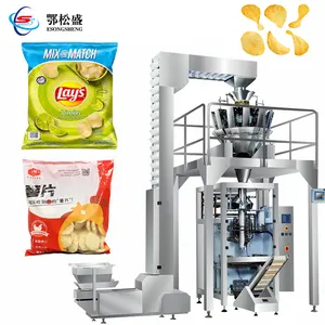 Dondurulmuş taze patates kızartması patates Chip otomatik dolum paketleme makinesi tam otomatik şişirilmiş gıda sızdırmaz ambalaj makine fiyatı