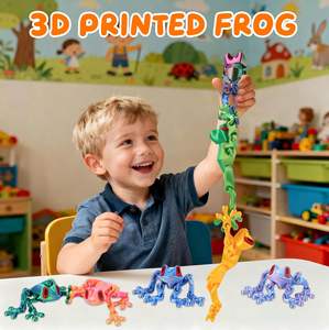 Aimants grenouilles articulés en plastique en gros - Aimants puissants imprimés en 3D pour TikTok, article tendance, approvisionnement en vrac, Animal Crossing - Product Image 3