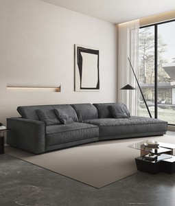 Sofá Seccional Irregular Moderno <span class=keywords><strong>Budapest</strong></span>, Tapizado en Tela <span class=keywords><strong>de</strong></span> Gamuza, Estructura <span class=keywords><strong>de</strong></span> Madera, Espuma Resiliente <span class=keywords><strong>de</strong></span> Alta Densidad, para Apartamentos y Hoteles - Product Image 2