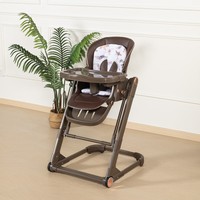 Chaise haute bébé Clafbebe en forme de Z, 4 en 1, hauteur réglable, convertible en chaise inclinable pour l'alimentation du bébé