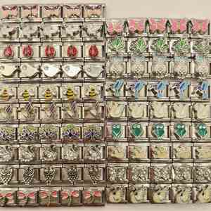 โมดูลสร้อยข้อมือแฟชั่น DIY สแตนเลส 304 ลายหงส์ ผีเสื้อ ผึ้งน้อย อิตาลี ชาร์มส์ สร้อยข้อมือแฟชั่นแบบยืดหยุ่น - Product Image 1