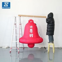 Cloche à vœux gonflable suspendue, modèle publicitaire commercial pour anniversaires, festivals et fêtes