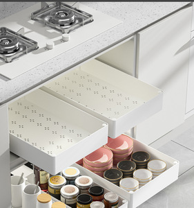 Cesta de almacenamiento de armario personalizada de diseño moderno al por mayor estante extraíble caja de almacenamiento de armario de <span class=keywords><strong>cocina</strong></span> cajón doméstico - Product Image 3