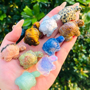 Fabriek Groothandel Natuurlijke Tijgeroog Kristal Schildpad Gepolijst Adieren Schildpad Gravures Genezing Voor Souvenir Decoratie - Product Image 6