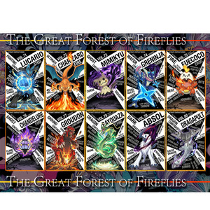 YQsurprise Blind Bag Deutsch Hot Sale Quality Pokmoned Game Cards Pokemoned Metal A6 Large Card Poker Customised Playing Cards - Product Image 5