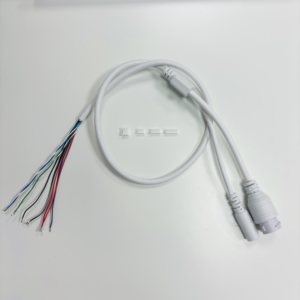 Câble Pigtail pour caméra CCTV à 9 cœurs avec indicateur LED, connecteur étanche RJ45 + DC m218 - Product Image 2