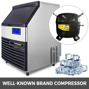 Vevor เครื่องทำน้ำแข็งสแตนเลส335W 110V 132 LB ความสามารถในการผลิตน้ำแข็ง - Product Image 2