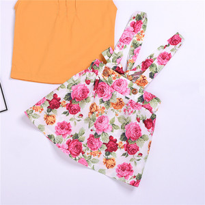 <span class=keywords><strong>Boutique</strong></span> niñas 3 piezas conjunto de ropa Top amarillo con <span class=keywords><strong>flor</strong></span> de Sol vestido con diadema niños trajes de verano - Product Image 6
