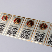 Autocollants d'étiquette personnalisés à code à barres QR à données variables Autocollants à code QR étanches et résistants aux rayures