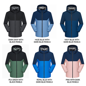 Veste de ski unisexe doublée polaire, rembourrée, réfléchissante, avec capuche, coupe-vent, imperméable et durable pour l'extérieur - Product Image 3