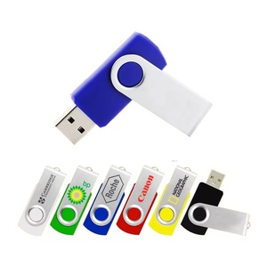 Wholesale Custom Logo Pendrive USB Flash Drive Promotional High Quality Metal Swivel USB Flash Drive From 128MB to 128GB