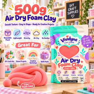 500g d'argile mousse séchée à l'air, douce, légère et extensible, dans une pochette refermable, pour projets artistiques scolaires, OEM ODM, couleur personnalisée - Product Image 2