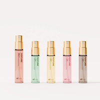 Keluaran baru transparan 2ml 2.5ml botol semprot parfum tabung perjalanan Mini leher kerut