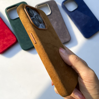 Étui de téléphone pliable de luxe avec protection intégrale, design élégant, en daim, confortable pour iPhone 13 Pro Max