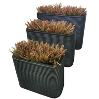 Jardinière élégante en FRP blanc, pot de fleurs durable en fibre de verre, écologique et léger pour la décoration de la maison et du jardin, aménagement paysager