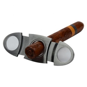 Smussato su misura forbici a doppia lama di legno più leggero e cutter set da tavolo pugno cigar cutter - Product Image 1