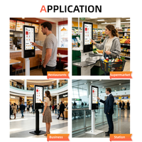 Kiosque de paiement intelligent sur pied avec écran tactile Windows 27 pouces, kiosque de paiement en libre-service, kiosque de paiement pour restaurant