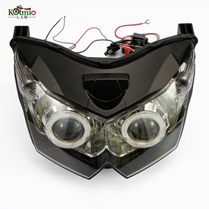KOLMIO-LAM Fit pour <span class=keywords><strong>Kawasaki</strong></span> Z1000 2007 - <span class=keywords><strong>2009</strong></span> <span class=keywords><strong>Z750</strong></span> ZR750L 2007 - 2011 Moto Phare Angel Eyes HID Phare - Product Image 4