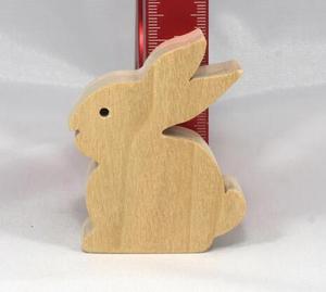 Đồ chơi thỏ bằng gỗ làm bằng tay chưa hoàn thành, không sơn, sơn, và sẵn sàng để vẽ, freestanding - Product Image 3