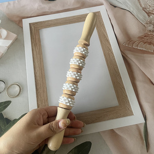 Palo de Masaje Guasha de Madera Natural, Masajeador de Madera Sueco con Forma de Hongo, Terapia de Madera para Esculpir el Cuerpo y los Músculos - Product Image 3