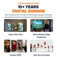 Pantalla Digital LCD Comercial para Interiores de 32-75 Pulgadas, 1200nits, Menú Digital Antideslumbrante con Software CMS para Restaurantes y Centros Comerciales