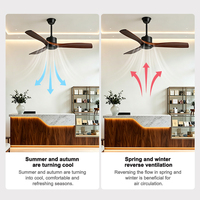 Ventilateur de plafond avec télécommande, 3 pales, 6 vitesses, 36/42/52 pouces, pour restaurant, café, hall, prix fiable