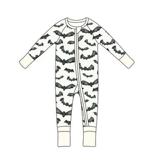 Mameluco con estampado de Halloween para bebé de fábrica personalizado OEM Qingli con estampados de calabaza y murciélago para niños de 0 a 8 años sin tarifa - Product Image 3
