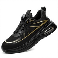 Chaussures de sécurité basses pour hommes, légères et respirantes, avec embout en acier et tige en microfibre, idéales pour toutes les saisons