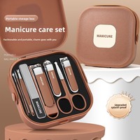 Ensemble de coupe-ongles anti-éclaboussures en acier inoxydable, 8 pièces, avec étui de rangement, fonctionnement manuel, pour femmes et hommes