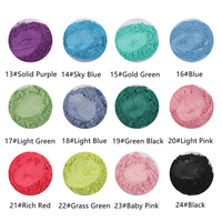 36 pots de 30ML, ensemble de pigments de poudre de Mica perle pour peinture, teinture, vernis à ongles, résine époxy, fabrication de bougies, bombes de bain, Slime