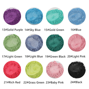 36 pots de 30ML, ensemble de pigments de poudre de Mica perle <span class=keywords><strong>pour</strong></span> <span class=keywords><strong>peinture</strong></span>, teinture, vernis à ongles, résine époxy, fabrication de bougies, bombes de bain, Slime - Product Image 4