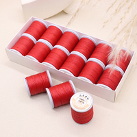 0.65mm 0.8mm 1.0mm Benang Lilin Bulat Buatan Tangan dari Poliester Mercerized Berwarna untuk Merajut Perhiasan dan Menjahit