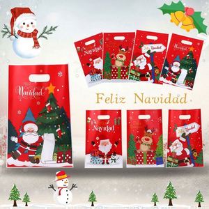4 sacs de courses en plastique OPP avec poignées pour cadeaux de Noël, chocolats et bonbons, idéaux pour boutiques et commerces de détail - Product Image 3