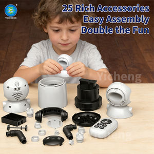 Jouets robots en plastique programmables à commande vocale DIY, kit <span class=keywords><strong>de</strong></span> construction STEM pour enfants, 25 pièces, contrôle sonore, <span class=keywords><strong>yeux</strong></span> LED - Product Image 3