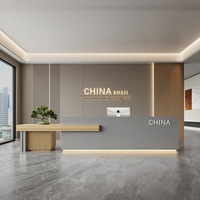 Bureau de réception minimaliste moderne et élégant Salon de beauté Comptoir de caisse pour entreprise Clubhouse Hotel en bois