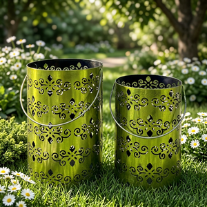 Portavelas Votivas de Metal Estilo Marroquí con Patrón Personalizado al por Mayor para Decoración del Hogar - Product Image 1