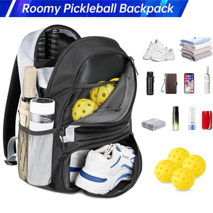Bolsa de Gran Capacidad para Raquetas de Pickleball con Compartimento para Zapatos, Gancho para Valla, Mochila para Hombres y Mujeres, Almacena Raquetas, Zapatos y Accesorios - Product Image 5