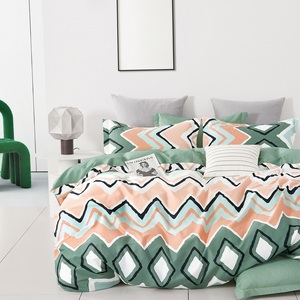 Ensemble <span class=keywords><strong>de</strong></span> literie à imprimé géométrique 100% coton personnalisé ensemble <span class=keywords><strong>de</strong></span> draps <span class=keywords><strong>de</strong></span> lit pour enfants et adultes <span class=keywords><strong>garçon</strong></span> literie en gros - Product Image 6