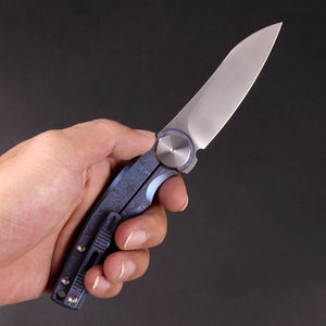 Coltello all'ingrosso di nuovo Design M390 coltello pieghevole tascabile in acciaio EDC coltelli da frutta affilati con manico in lega di titanio TC4 - Product Image 5