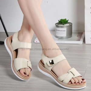 NEW Retro Latest Ladies Slippers Flat Dress <b>Shoes</b> Fashion Design New Model Wedge Women Sandals - Product Image 6