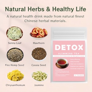 Thé <span class=keywords><strong>minceur</strong></span> détoxifiant biologique à base de plantes pour adultes, sachet de 14 jours pour brûler les graisses, marque privée de haute qualité chinoise avec logo - Product Image 2