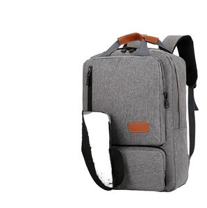 Unisex Casual Oxford <b>Backpack</b> with Adjustable <b>Strap</b> and Zipper Closure for Travel Large Capacity 30-40L Solid Gray - Product Image 1