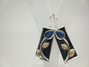 ต่างหูห้อยประดับพลอยไคยาไนต์สีน้ำเงินธรรมชาติ งานแฮนด์เมดสุดหรู เงินแท้ 925 สไตล์วินเทจ สำหรับผู้หญิง แฟชั่น งานแต่งงาน ของขวัญ - Product Image 2