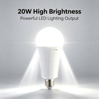 Ampoule LED d'urgence 20W E27, haute luminosité, économie d'énergie, batterie rechargeable, lumière de secours pour panne de courant