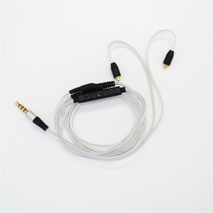 Detachable Three Button Headphone Cable 1.2m With Mic Adjustable Sound For Se215 425 535 846 Ue900 - Product Image 5