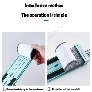 Vente en gros : Serpillère microfibre pliable plate pour nettoyage de sol domestique, modèle populaire - Product Image 4