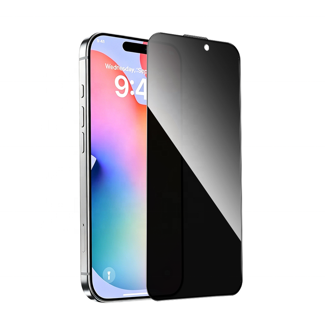 Tempered Glass 28 Degree Privacy Screen Protector 2.5D 0.33mm for iPhone 17 16 15 Pro Max Plus Anti Peep Double Strengthened